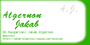algernon jakab business card